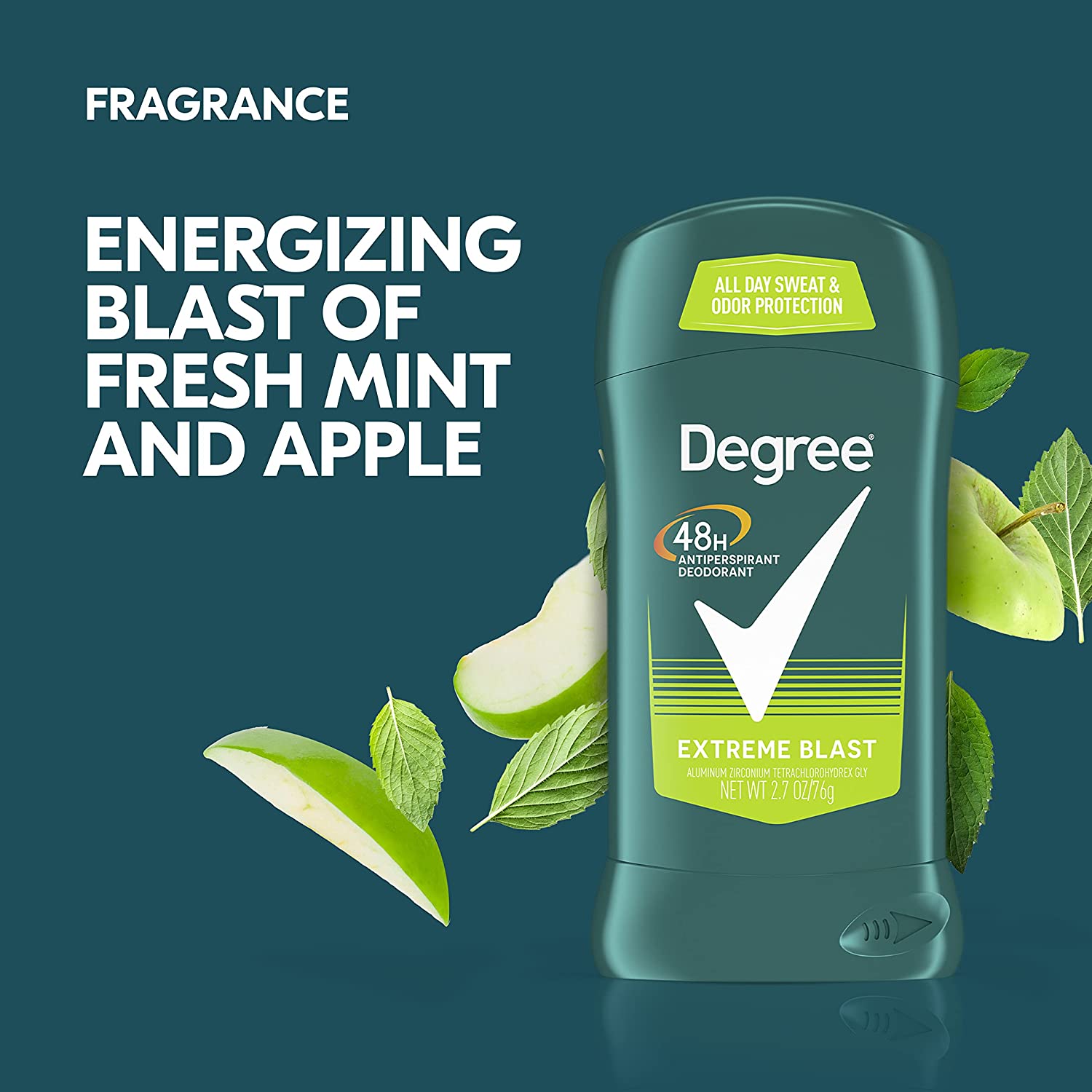 Degree Men Original Protection Antiperspirant Deodorant 48-Hour Sweat and Odor Protection Extreme Blast Antiperspirant For Men 2.7 oz, Pack of 6 - Image 6
